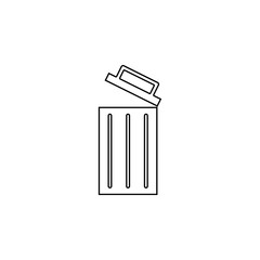 Aufkleber - open wastebasket icon. Element of web for mobile concept and web apps icon. Outline, thin line icon for website design and development, app development
