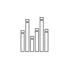 Aufkleber - bar chart icon. Element of web for mobile concept and web apps icon. Outline, thin line icon for website design and development, app development