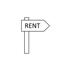 Aufkleber - rental sign icon. Element of web for mobile concept and web apps icon. Outline, thin line icon for website design and development, app development