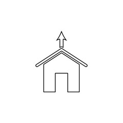 Aufkleber - garage with arrow icon. Element of web for mobile concept and web apps icon. Outline, thin line icon for website design and development, app development