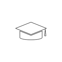 Poster - graduate cap icon. Element of web for mobile concept and web apps icon. Outline, thin line icon for website design and development, app development