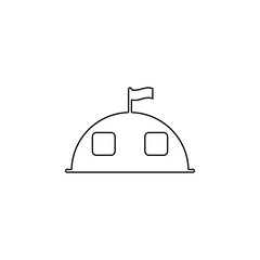 Poster - military tent icon. Element of web for mobile concept and web apps icon. Outline, thin line icon for website design and development, app development