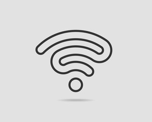 Free wi fi icon. Connection zone wifi vector symbol. Radio waves signal.