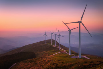 renewable energy with wind turbines