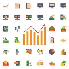 Aufkleber - Financial chart icon. Universal set of banking for website design and development, app development