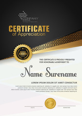 Wall Mural - Premium diploma luxury certificate template with futuristic and elegant pattern background