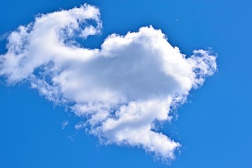 beautiful white clouds in the blue sky.