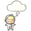 © lineartestpilot - cartoon astronaut and thought bubble in smooth gradient style