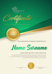 Wall Mural - Premium diploma luxury certificate template with futuristic and elegant pattern background