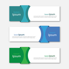 Wall Mural - set of abstract design banner template.