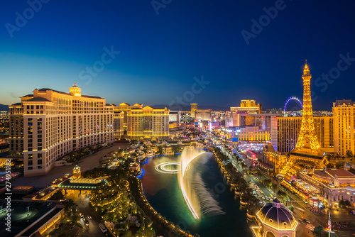 Photo aerial Las Vegas at night
