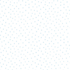 Cute seamless vector background pattern with hand drawn dots in pastel blue on white. For baby boy shower, Birthday, Wedding, scrapbook, cards, textiles, gift wrapping paper, surface textures.