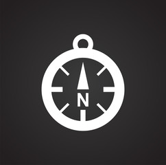 Poster - Geolocation related icon on background for graphic and web design. Simple illustration. Internet concept symbol for website button or mobile app.