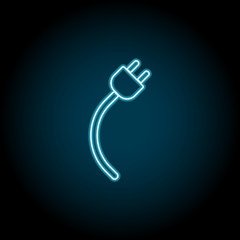 Fototapete - electrical plug neon icon. Simple thin line, outline vector of universal icons for UI and UX, website or mobile application