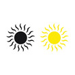 Sun icon vector isolated, sun logo illustration