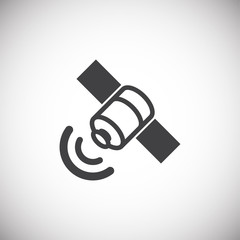 Poster - Geolocation related icon on background for graphic and web design. Simple illustration. Internet concept symbol for website button or mobile app.
