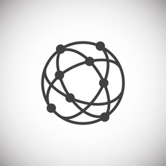 Poster - Geolocation related icon on background for graphic and web design. Simple illustration. Internet concept symbol for website button or mobile app.