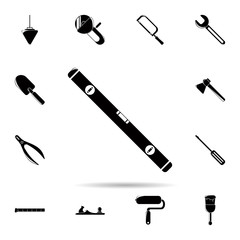 Poster - Building level meter icon. Universal set of construction tools for website design and development, app development