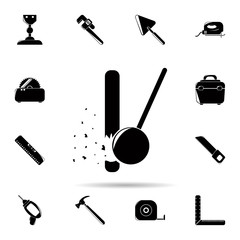 Poster - Demolition ball icon. Universal set of construction tools for website design and development, app development