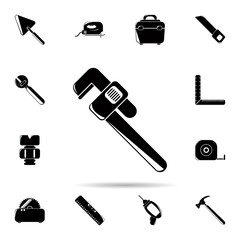Poster - Pipe wrench icon. Universal set of construction tools for website design and development, app development
