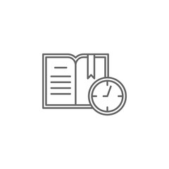 Poster - Document, time management icon. Element of time management icon. Thin line icon for website design and development, app development