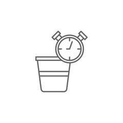 Poster - Waste of time, time management icon. Element of time management icon. Thin line icon for website design and development, app development