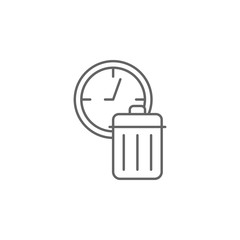 Poster - Waste of time, time management icon. Element of time management icon. Thin line icon for website design and development, app development