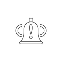 Poster - alarm, bell icon. Element of cyber crime icon. Thin line icon for website design and development, app development