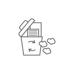 Poster - recycle, trash icon. Element of cyber crime icon. Thin line icon for website design and development, app development