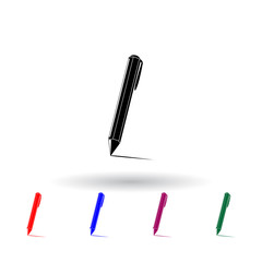 Poster - a pen multi color icon. Elements of education set. Simple icon for websites, web design, mobile app, info graphics