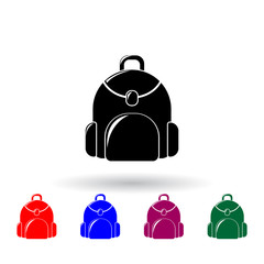 Poster - schoolbag multi color icon. Elements of education set. Simple icon for websites, web design, mobile app, info graphics