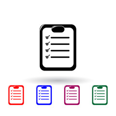 Poster - checklist multi color icon. Elements of education set. Simple icon for websites, web design, mobile app, info graphics