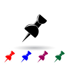 Poster - pin multi color icon. Elements of education set. Simple icon for websites, web design, mobile app, info graphics