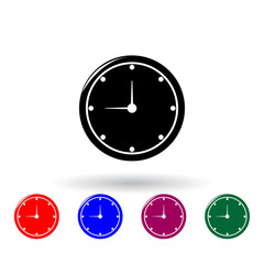 Poster - clock multi color icon. Elements of education set. Simple icon for websites, web design, mobile app, info graphics