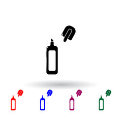 Poster - marker multi color icon. Elements of education set. Simple icon for websites, web design, mobile app, info graphics