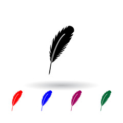 Poster - pen pen multi color icon. Elements of education set. Simple icon for websites, web design, mobile app, info graphics