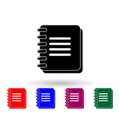Poster - notebook multi color icon. Elements of education set. Simple icon for websites, web design, mobile app, info graphics