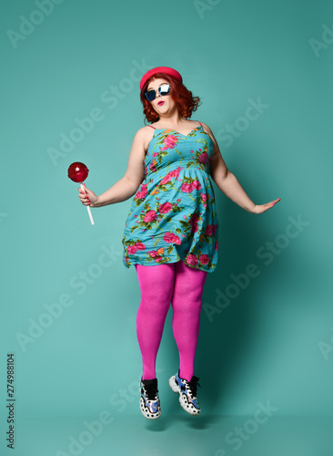 fat girl in sundress