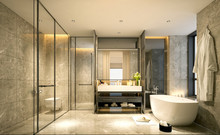 3d Render Modern Bathroom