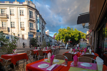 Tourist downtown area of Faro city