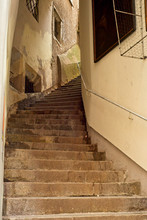Narrow Curving Stairway