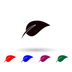 Poster - plant leaf multi color icon. Elements of farm set. Simple icon for websites, web design, mobile app, info graphics