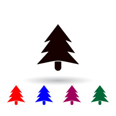 Poster - spruce multi color icon. Elements of farm set. Simple icon for websites, web design, mobile app, info graphics
