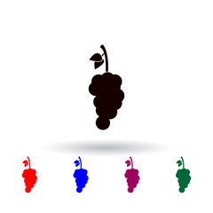 Poster - grapes multi color icon. Elements of farm set. Simple icon for websites, web design, mobile app, info graphics