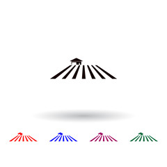 Poster - seed field multi color icon. Elements of farm set. Simple icon for websites, web design, mobile app, info graphics
