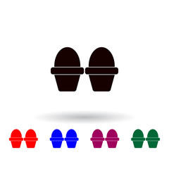 Poster - eggs multi color icon. Elements of farm set. Simple icon for websites, web design, mobile app, info graphics