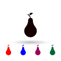 Poster - pear multi color icon. Elements of farm set. Simple icon for websites, web design, mobile app, info graphics