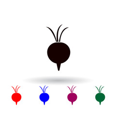 Poster - beet multi color icon. Elements of farm set. Simple icon for websites, web design, mobile app, info graphics