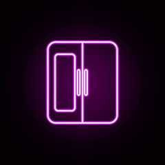Poster - fridge neon icon. Elements of home things set. Simple icon for websites, web design, mobile app, info graphics