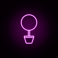 Poster - table lamp neon icon. Elements of home things set. Simple icon for websites, web design, mobile app, info graphics